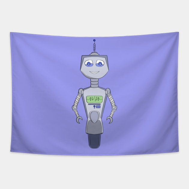 An adorable little robot Tapestry by DiegoCarvalho