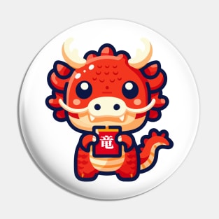 Chibi Red Dragon Pin