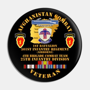 Afghanistan - Vet - 1st Bn 501st -4th BCT 25th ID w AFGHAN SVC Pin