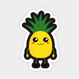 kawaii pineapple cartoon Magnet