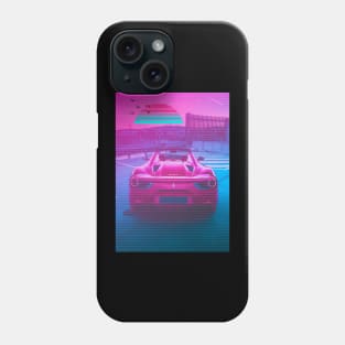 Car Retro Mountain Synthwave Phone Case