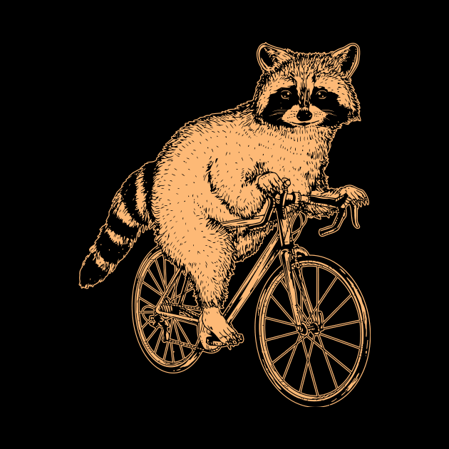 Cycling Cute Racoon by egoandrianooi9