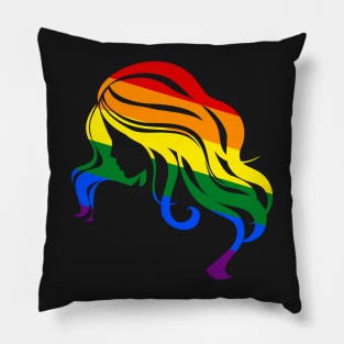 lgbt Rainbow Girl Pillow