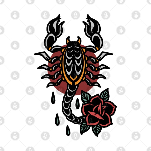 scorpion rose tattoo by donipacoceng