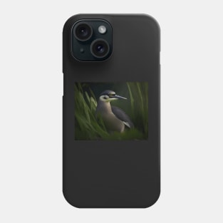 Black crowned Heron Phone Case