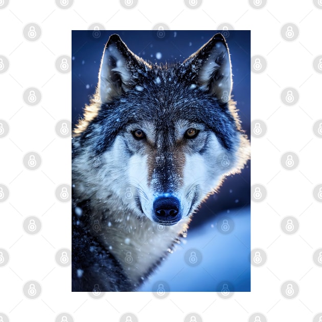 Portrait of Snow wolf by DyeruArt