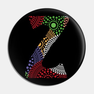 Z Aboriginal Letter Pin