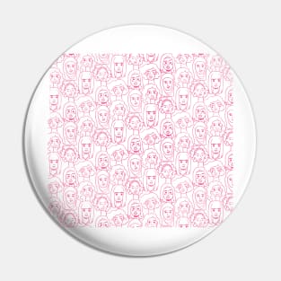 Pink female pattern design Pin