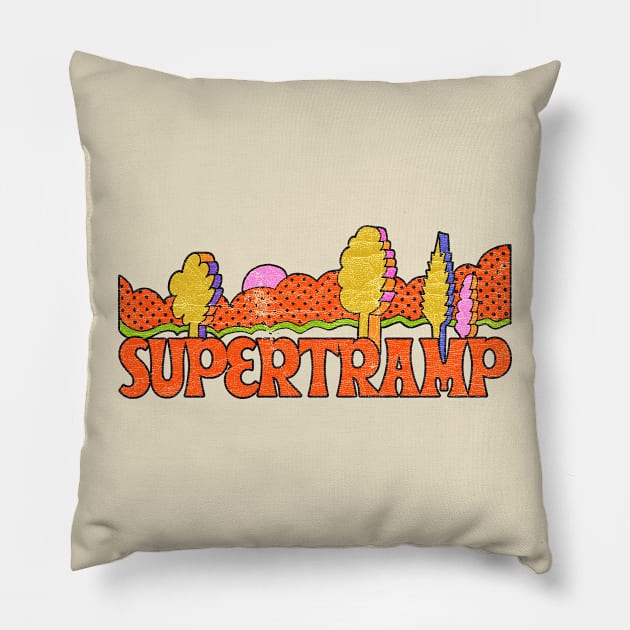 Supertramp / Original Retro Style Design Pillow by DankFutura