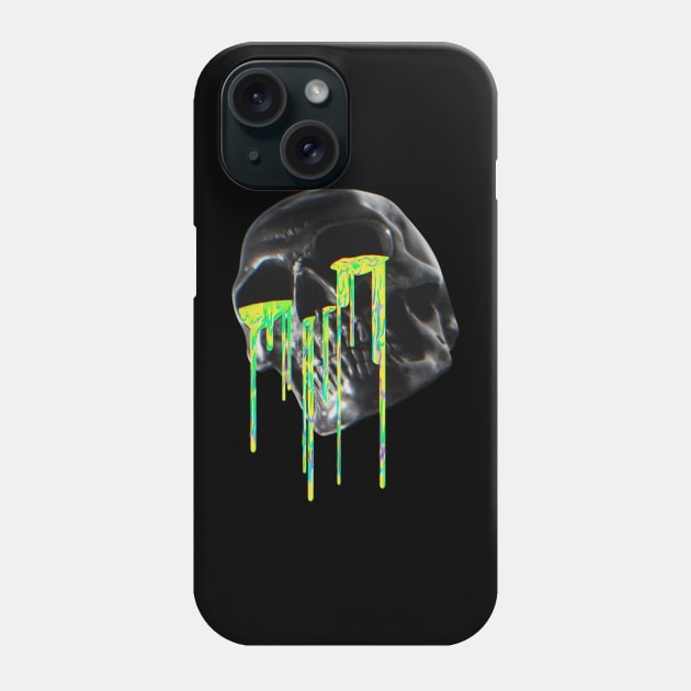 Drippy Skull Art Phone Case by Riel