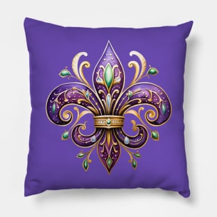 Mardi Gras Fleur de Lis Pillow