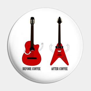 Before Coffee After Coffee - Music Pin