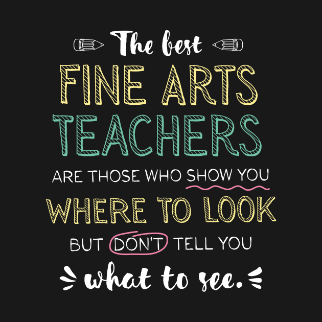 The best Fine Arts Teachers Appreciation Gifts - Quote Show you where to look by BetterManufaktur