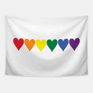 Six Pride Hearts Tapestry