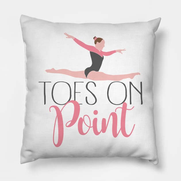 Toes On Point Pillow by FlexiblePeople