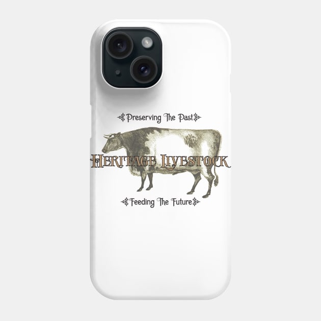 Heritage Livestock - Shorthorn Cow Phone Case by Shepherd