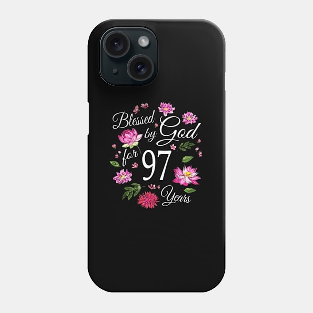 Blessed By God For 97 Lotus Flower 97Th Phone Case by Ro Go Dan