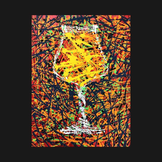 Jackson Pollock Teku Beer Glass by realartisbetter