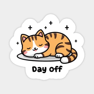 Day Off - Lazy Sleeping Cat kawaii style Magnet