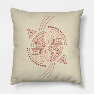 Boho Desert Spiral Design Pillow