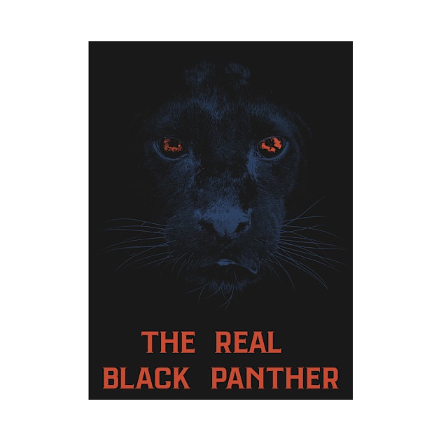 The Real Black Panther Graphic Art RED by boholoc0