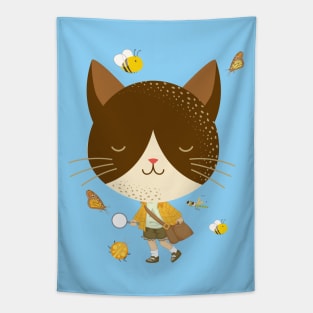 Brown cat head Tapestry