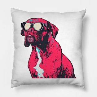 Cool Boxer Dog Wearing Sun Glasses Pillow