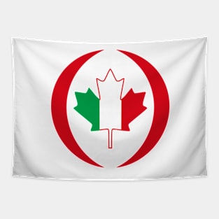 Italian Canadian Multinational Patriot Flag Series Tapestry