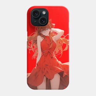 Asuka Langley Soryu Neon Genesis Evangelion Red Dress Stocking Phone Case