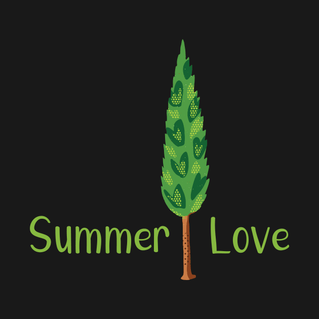 Summer Love - Lush Green Tree Illustration GC-106-01 by GraphicCharms