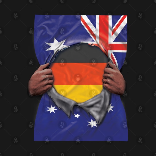 Germany Flag Australian Flag Ripped - Gift for German From Germany by Country Flags