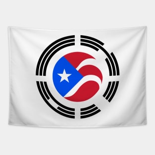 Puerto Rican Korean Multinational Patriot Flag Series Tapestry