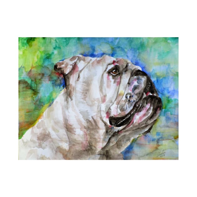 BULLDOG - watercolor portrait .3 by lautir