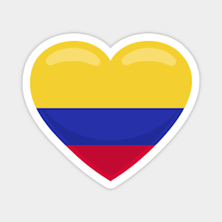 Colombia Flag Heart Magnet