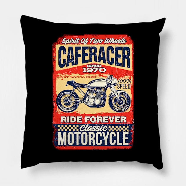 CAFERACER Pillow by KANDIM'S Studio