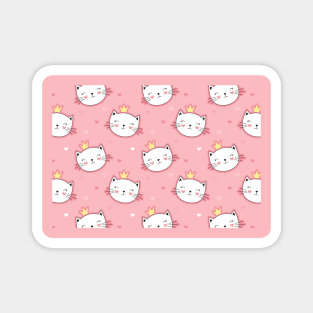 cute princess cats pattern Magnet