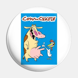 cow and chicken Pin