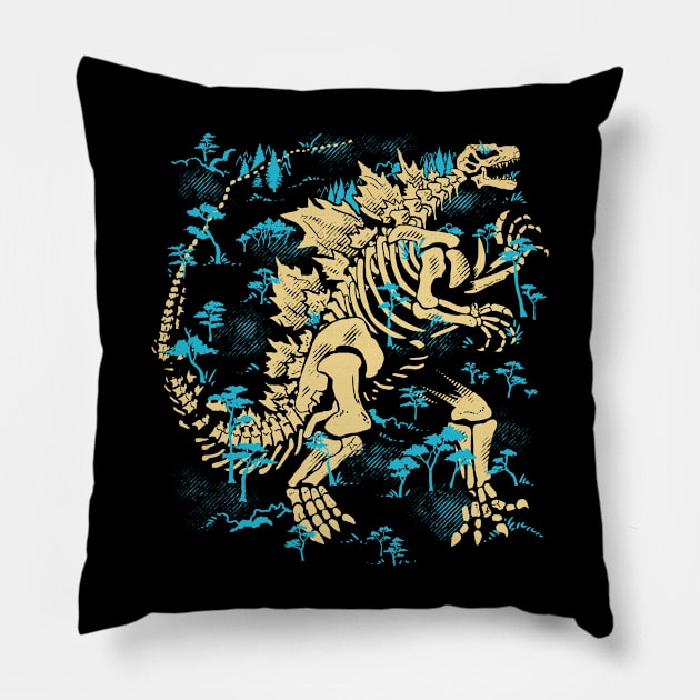 Kaiju Fossils Pillow by fitasartwork