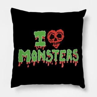 I love monsters Pillow