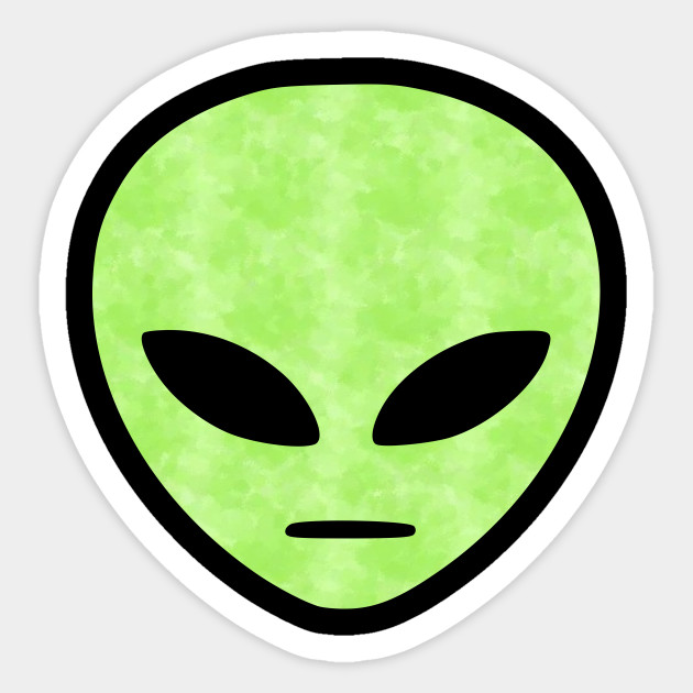 Lime Green Alien Lime Green Sticker Teepublic