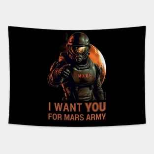 I Want You For Mars Army - Red Planet - Sci Fi Tapestry