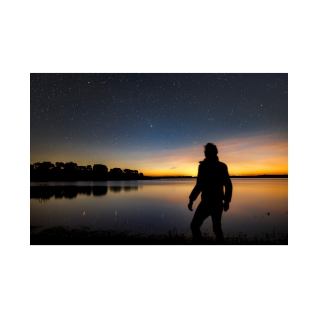 Stargazer looking at a comet, (C055/5448) by SciencePhoto