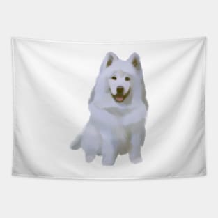 Cute Samoyed Drawing Tapestry