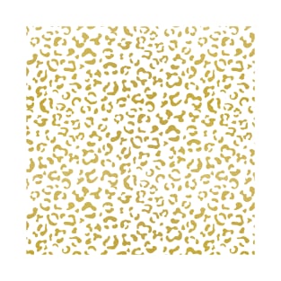 Gold Leopard, Gold Glitter, Leopard Print T-Shirt