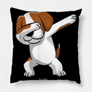 Dabbing Beagle Pillow