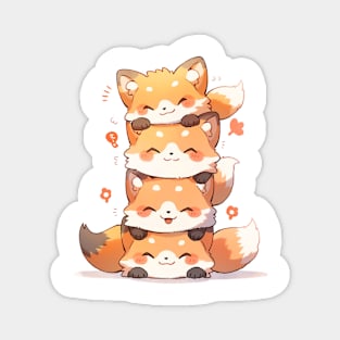 Cute foxes! Magnet