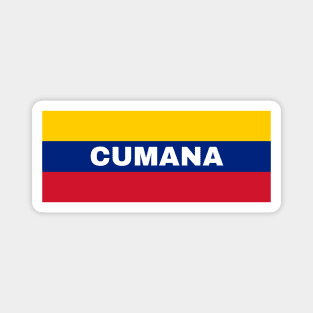 Cumana City in Venezuelan Flag Colors Magnet