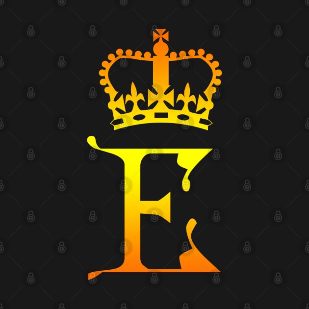 Queen Elizabeth II Golden Monogram by Scar