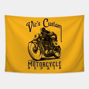 Vic's Custom Motorcycle Repair Tapestry