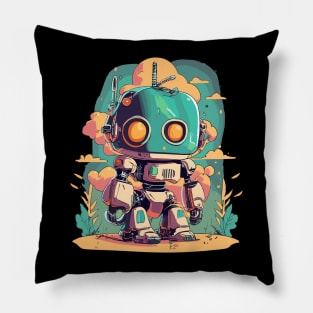 Chibi Mech Bot Pillow